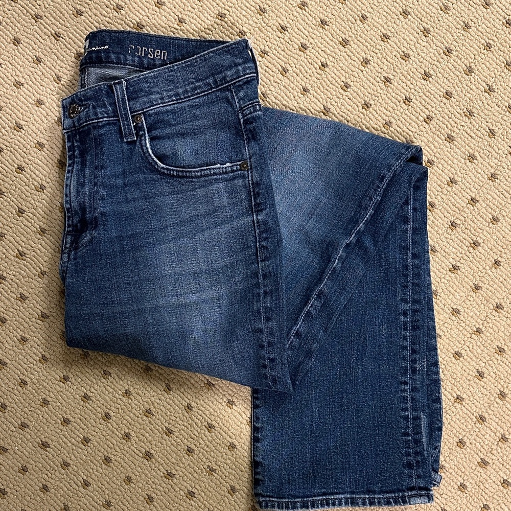 7 For All Mankind Dark Blue Straight Jeans 32